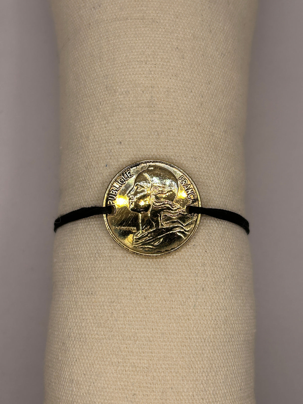 Bracelet en pièce de monnaie 50 centimes Marianne MONNAIA