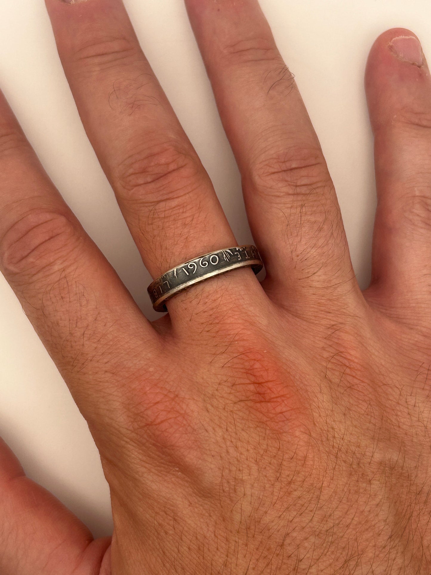 Bague pièce de monnaie petite Semeuse en argent massif MONNAIA