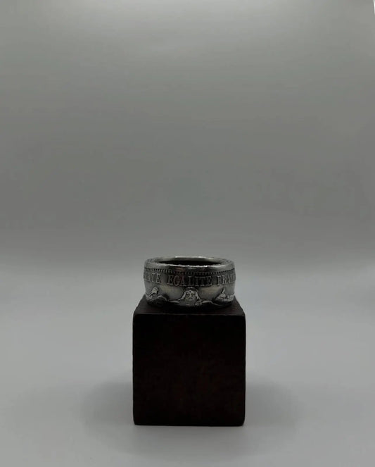 Bague pièce de monnaie HERCULE en argent massif MONNAIA