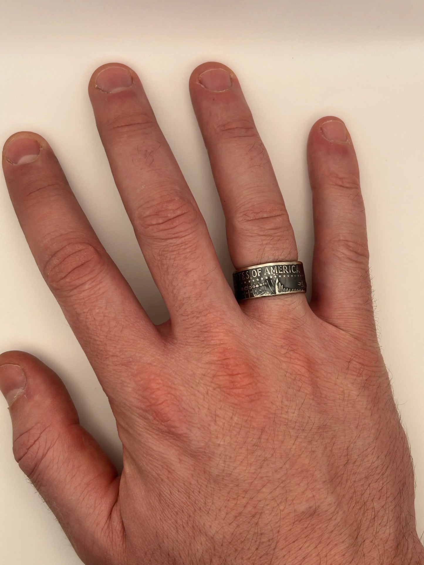 Bague pièce de monnaie Half Dollar (alliage d'argent 400/1000) MONNAIA