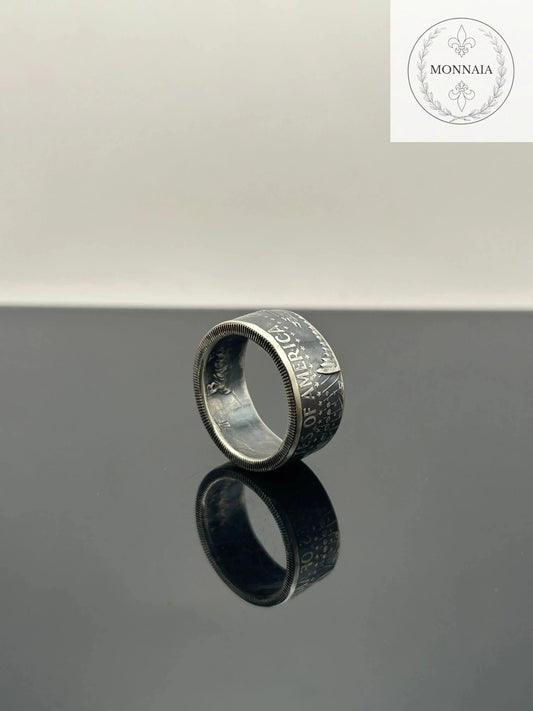 Bague pièce de monnaie Half Dollar (alliage d'argent 400/1000) MONNAIA
