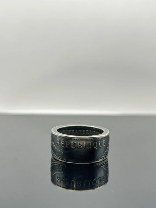 Bague pièce de monnaie PANTHÉON en argent massif MONNAIA