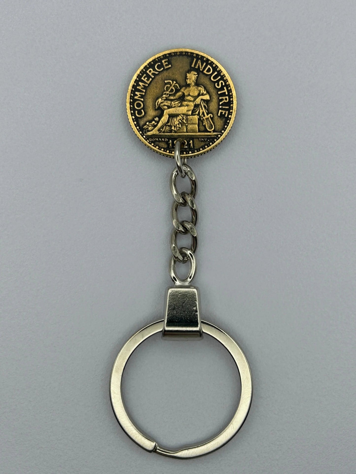 Porte-clés-en-pièce de monnaie – 1 franc Chambre de Commerce MONNAIA