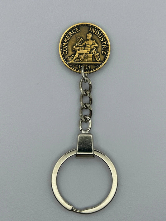 Porte-clés-en-pièce de monnaie – 1 franc Chambre de Commerce MONNAIA
