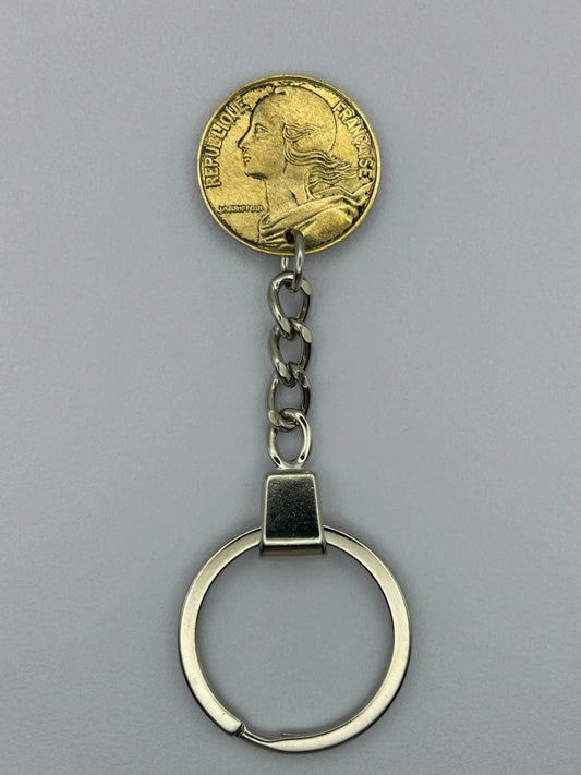 Porte-clés en pièce de monnaie – 20 centimes Marianne MONNAIA