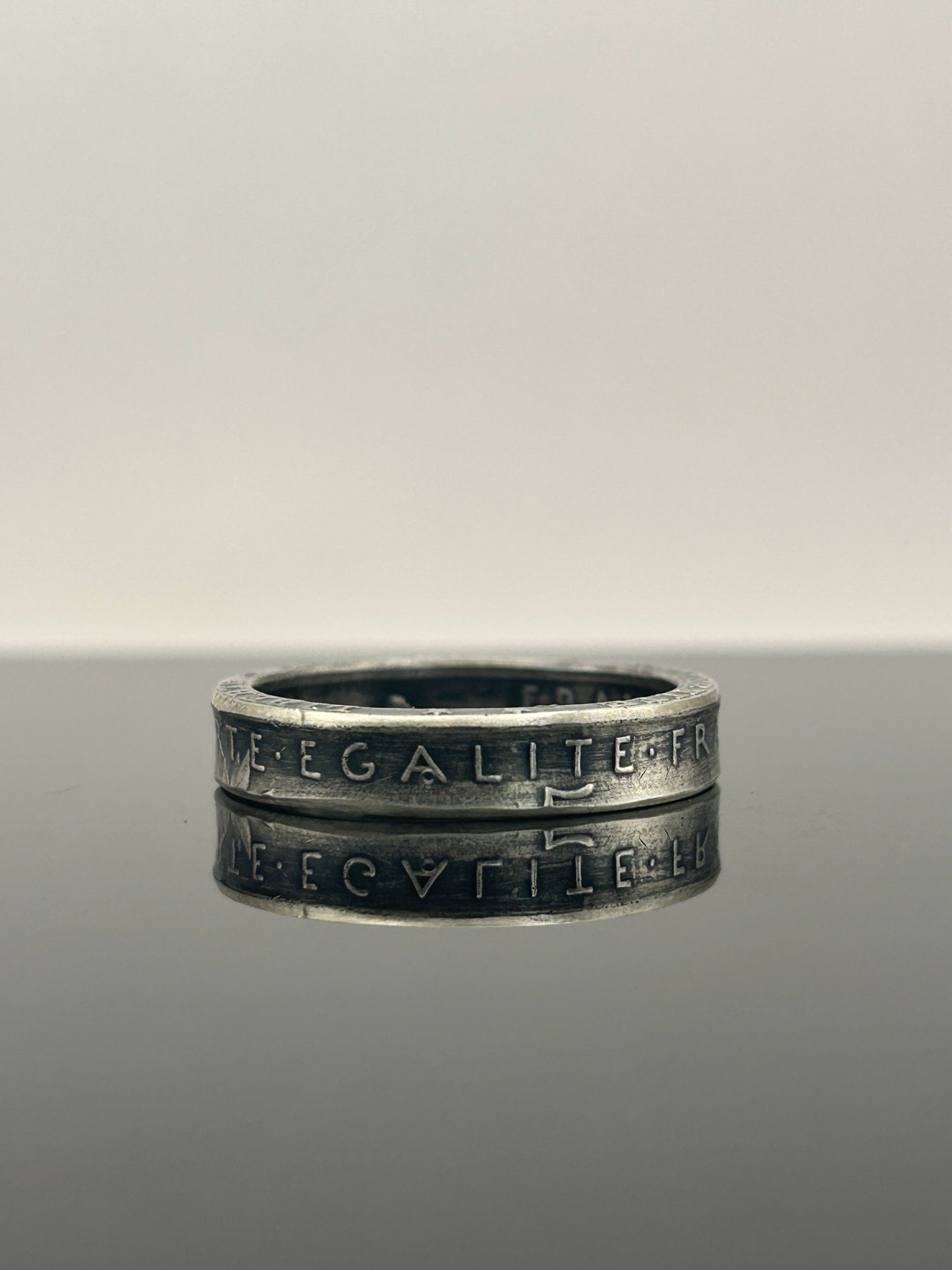 Bague pièce de monnaie petite Semeuse en argent massif MONNAIA