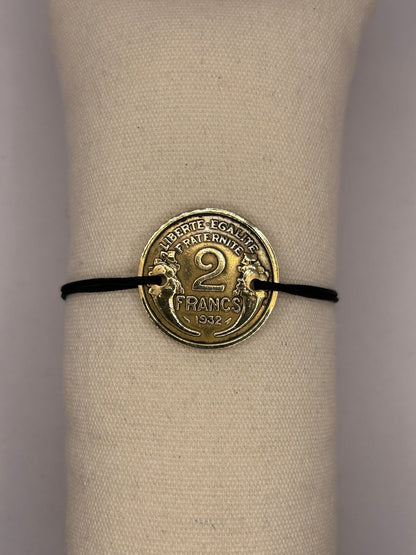 Bracelet en pièce de monnaie 2 francs Morlon MONNAIA