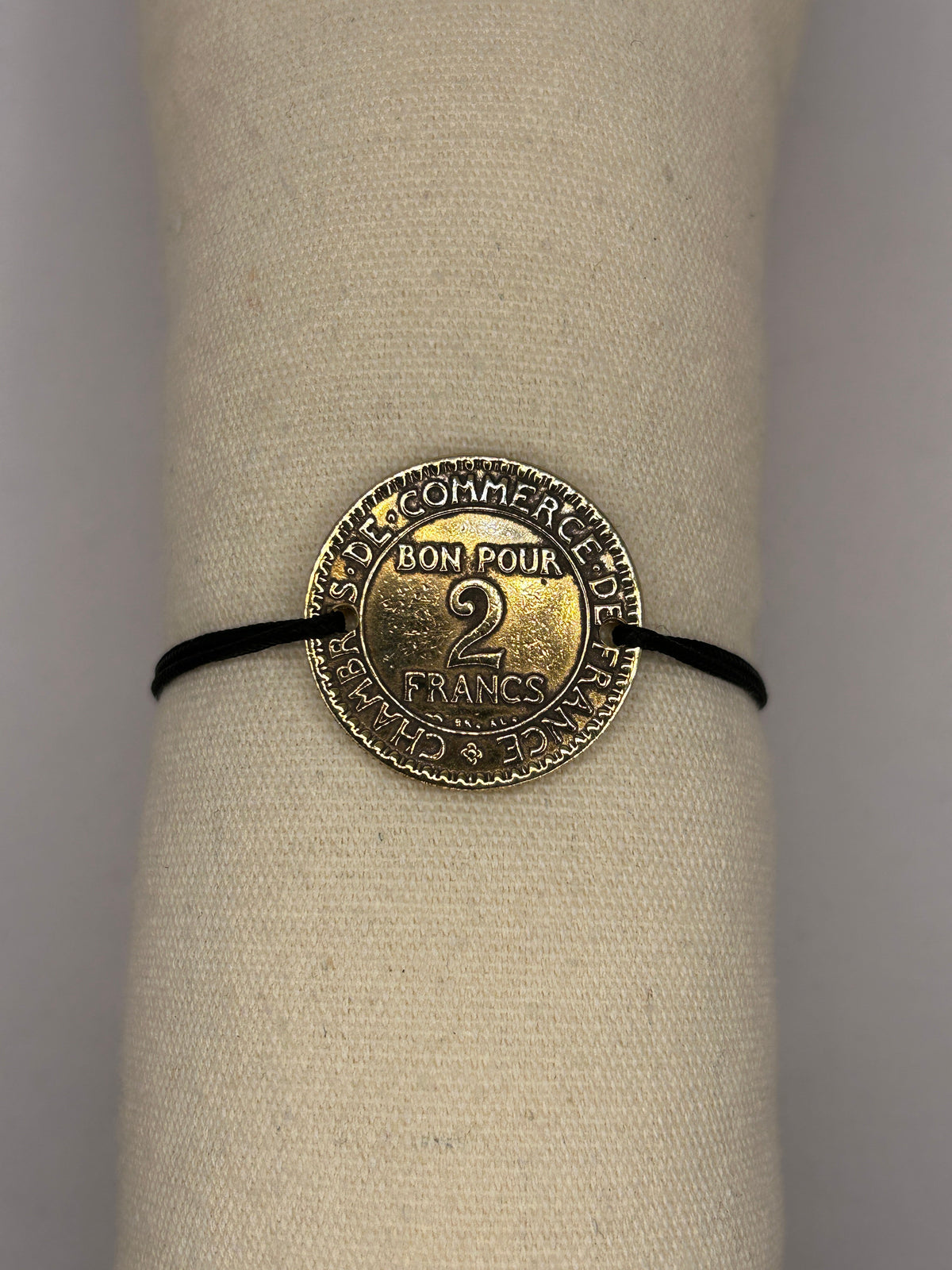 Bracelet en pièce de monnaie 2 francs Chambres de commerce MONNAIA