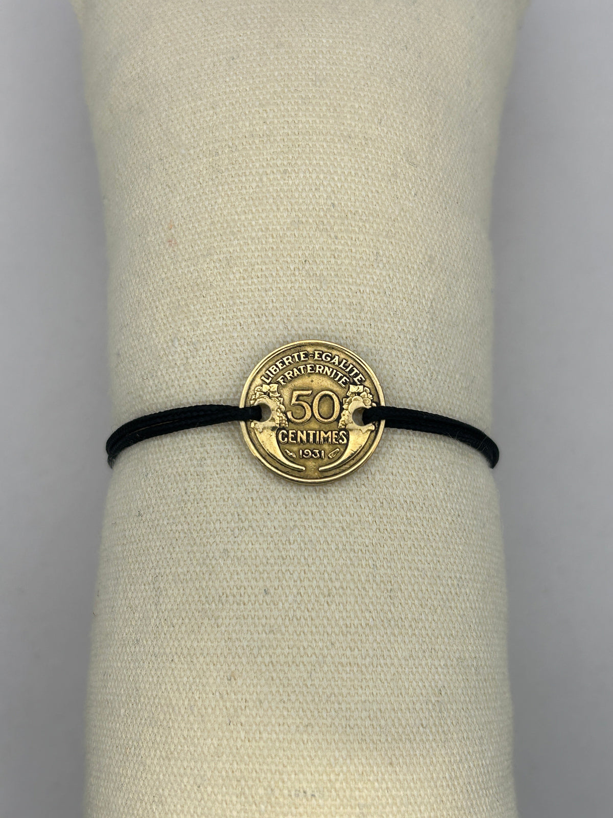Bracelet en pièce de monnaie 50 centimes Morlon MONNAIA
