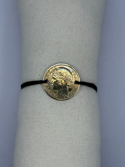 Bracelet en pièce de monnaie 1 franc Morlon MONNAIA