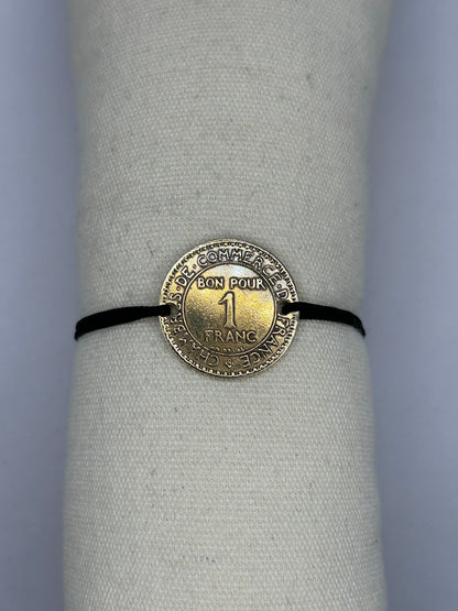 Bracelet en pièce de monnaie 1 franc Chambres de commerce MONNAIA
