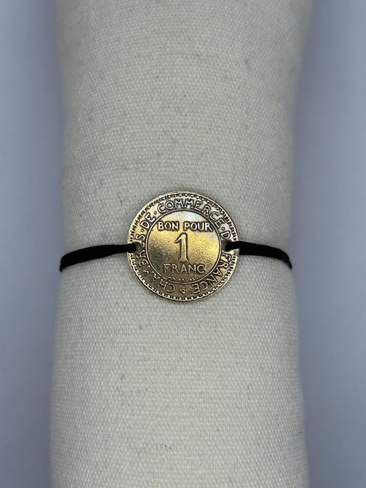 Bracelet en pièce de monnaie 1 franc Chambres de commerce MONNAIA