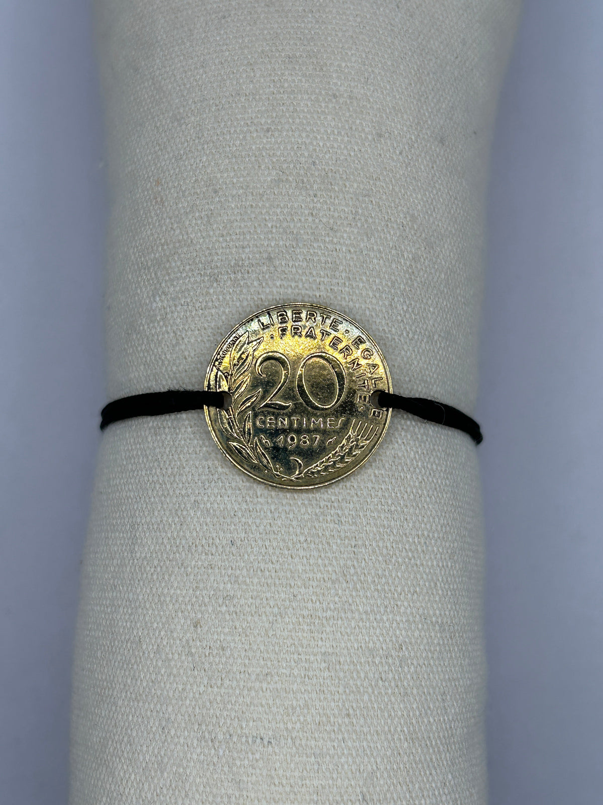 Bracelet en pièce de monnaie 20 centimes Marianne MONNAIA