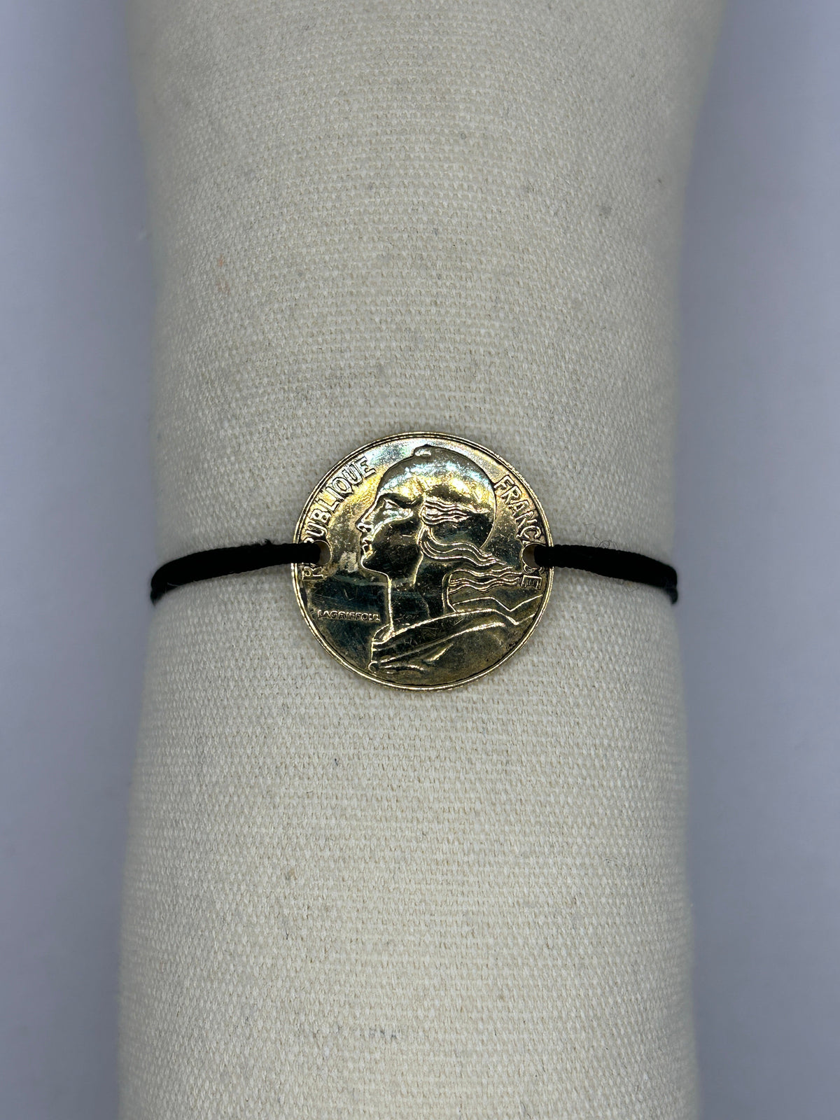 Bracelet en pièce de monnaie 20 centimes Marianne MONNAIA