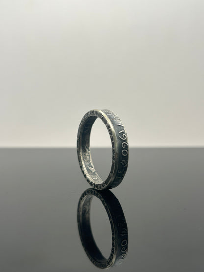 Bague pièce de monnaie petite Semeuse en argent massif MONNAIA