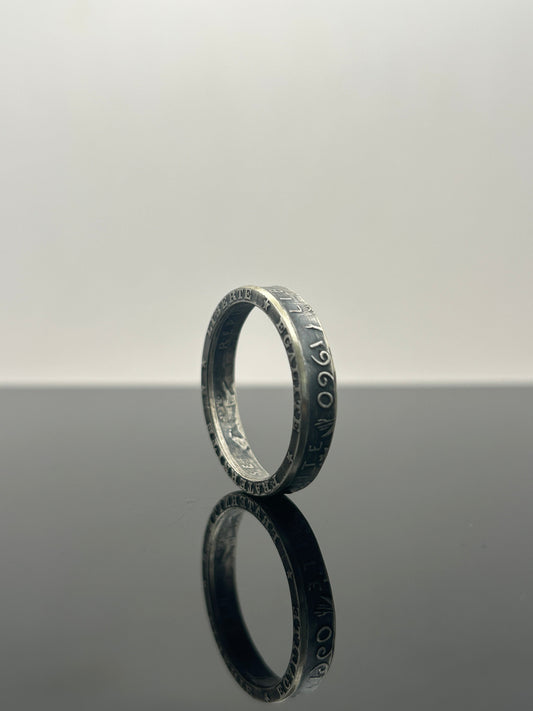 Bague pièce de monnaie petite Semeuse en argent massif MONNAIA