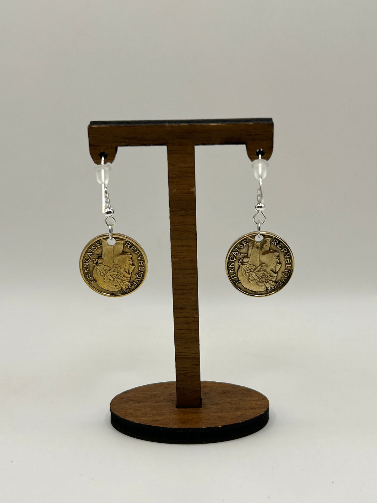 Boucles d’oreilles en pièce de monnaie 50 centimes Morlon&nbsp;