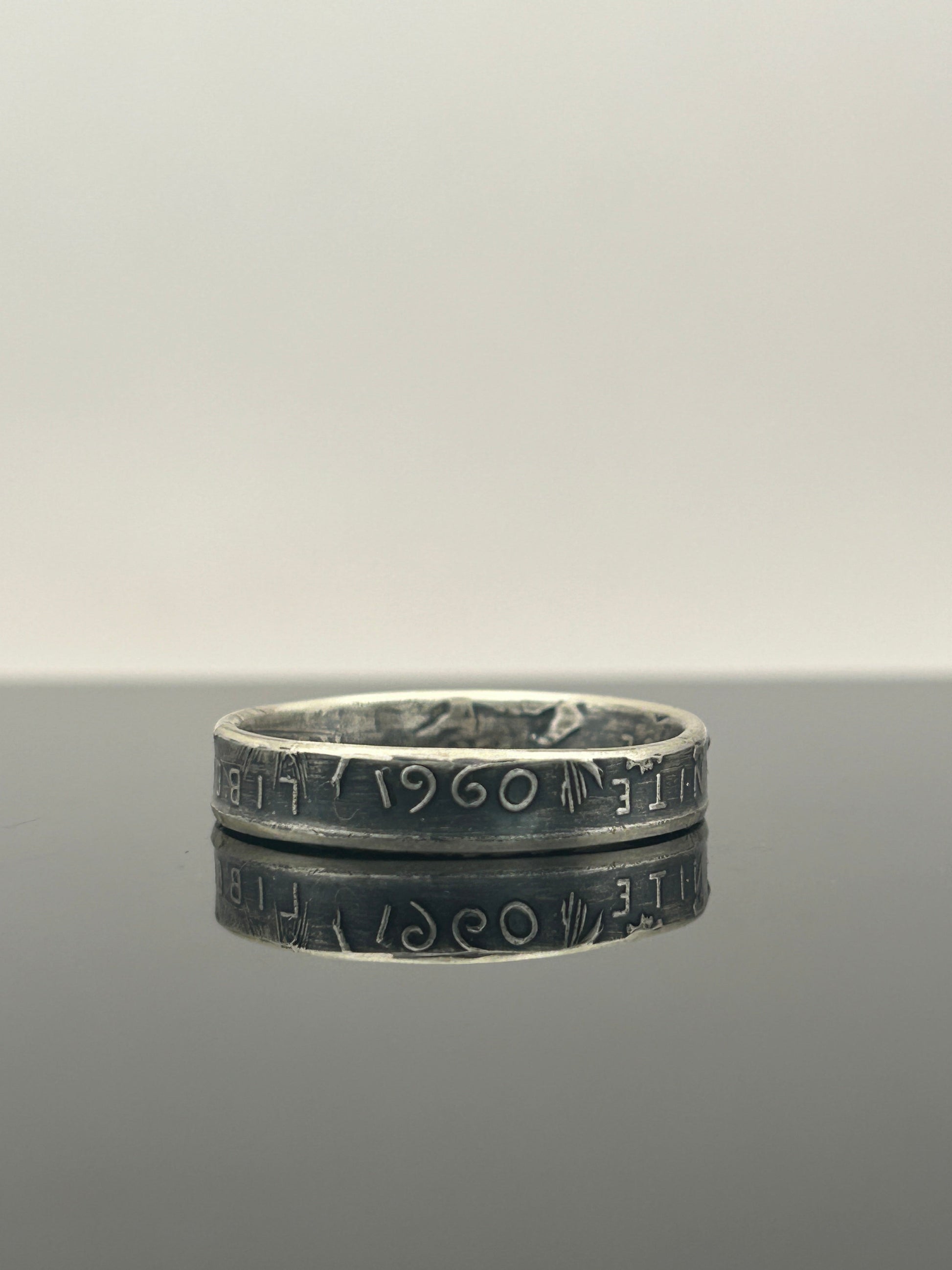 Bague pièce de monnaie petite Semeuse en argent massif MONNAIA