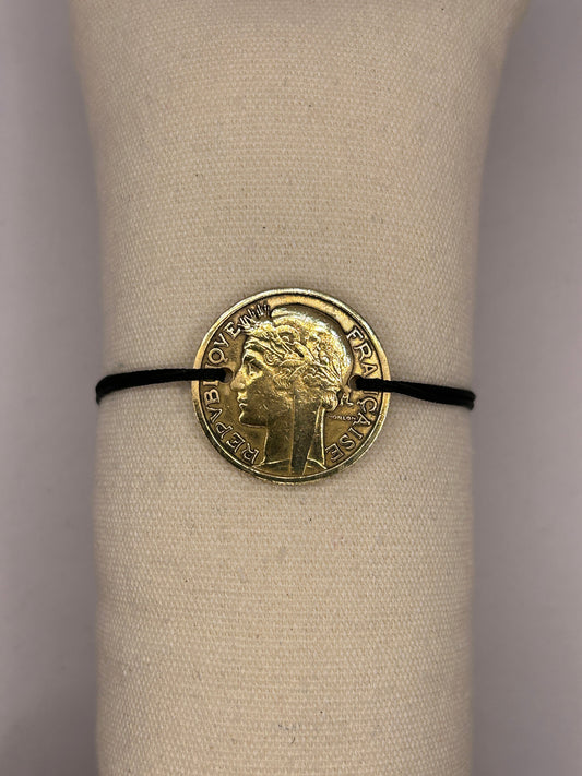 Bracelet en pièce de monnaie 2 francs Morlon MONNAIA
