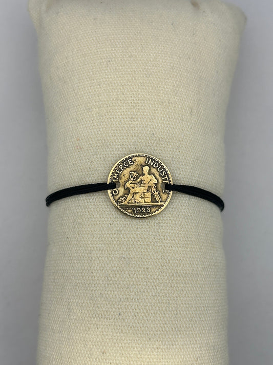 Bracelet en pièce de monnaie 50 centimes Chambres de commerce MONNAIA