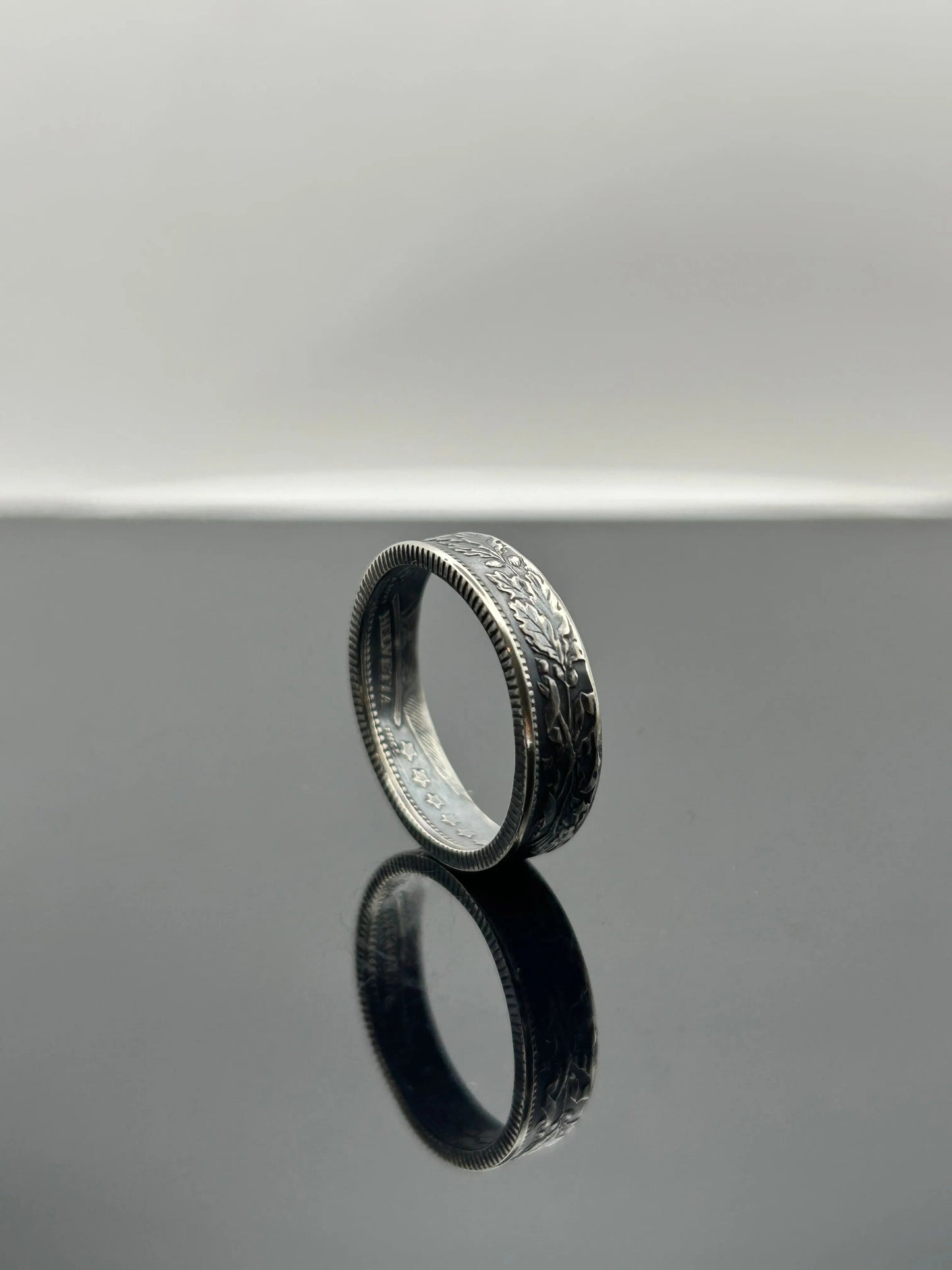 Bague pièce de monnaie 1 franc SUISSE en argent massif MONNAIA