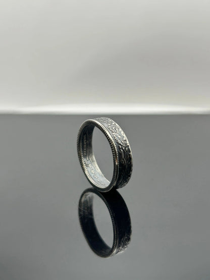 Bague pièce de monnaie 1 franc SUISSE en argent massif MONNAIA