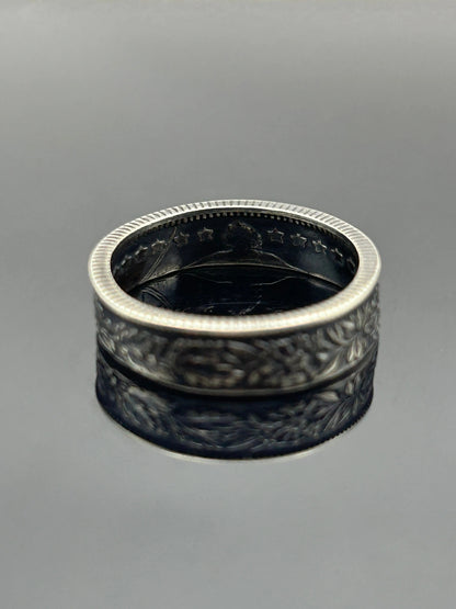 Bague pièce de monnaie 1 franc SUISSE en argent massif MONNAIA