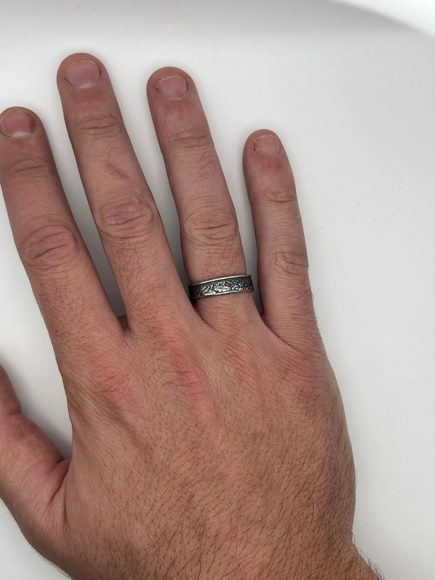 Bague pièce de monnaie 1 franc SUISSE en argent massif MONNAIA