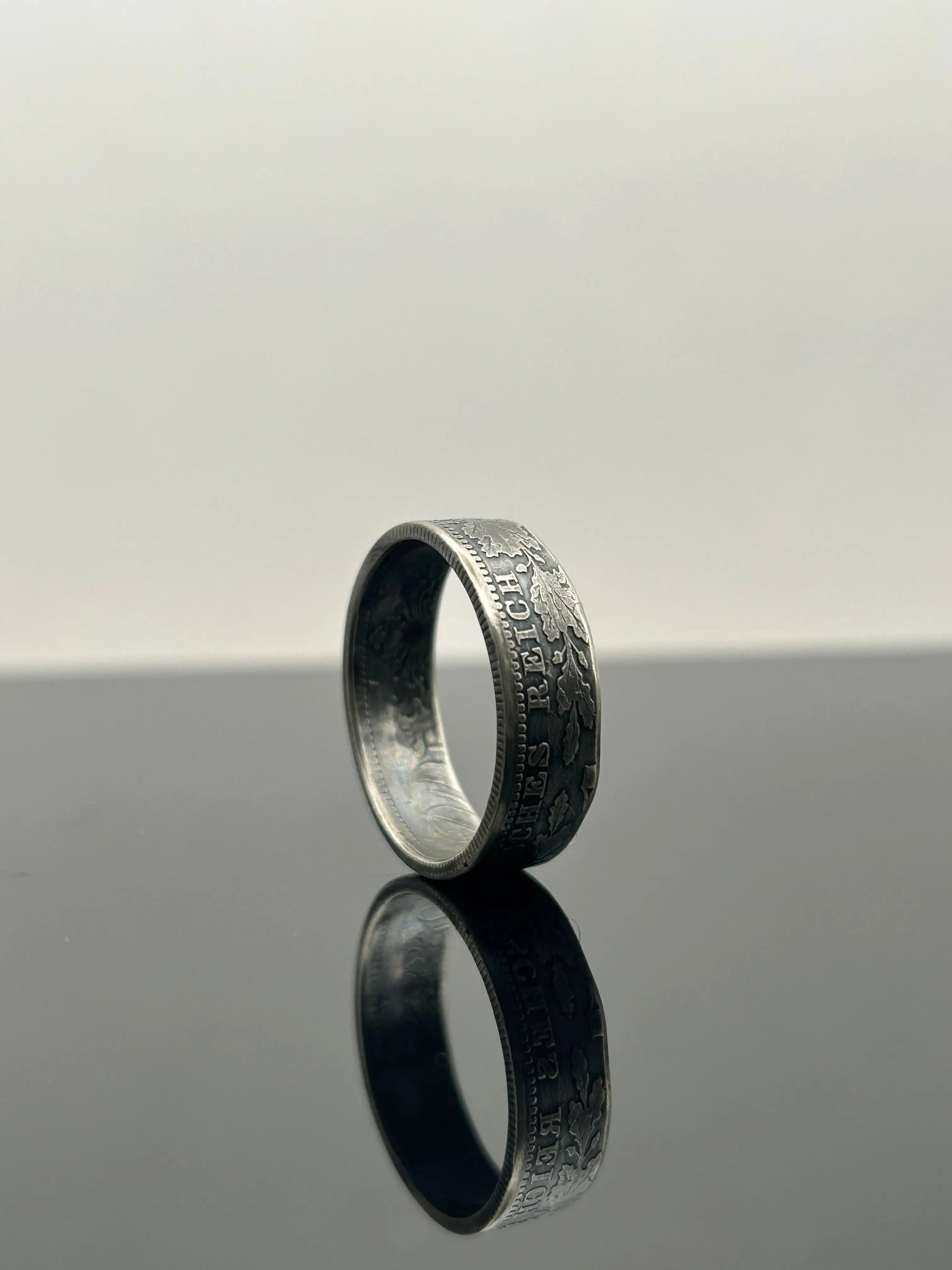Bague pièce de monnaie 1 mark en Argent massif MONNAIA