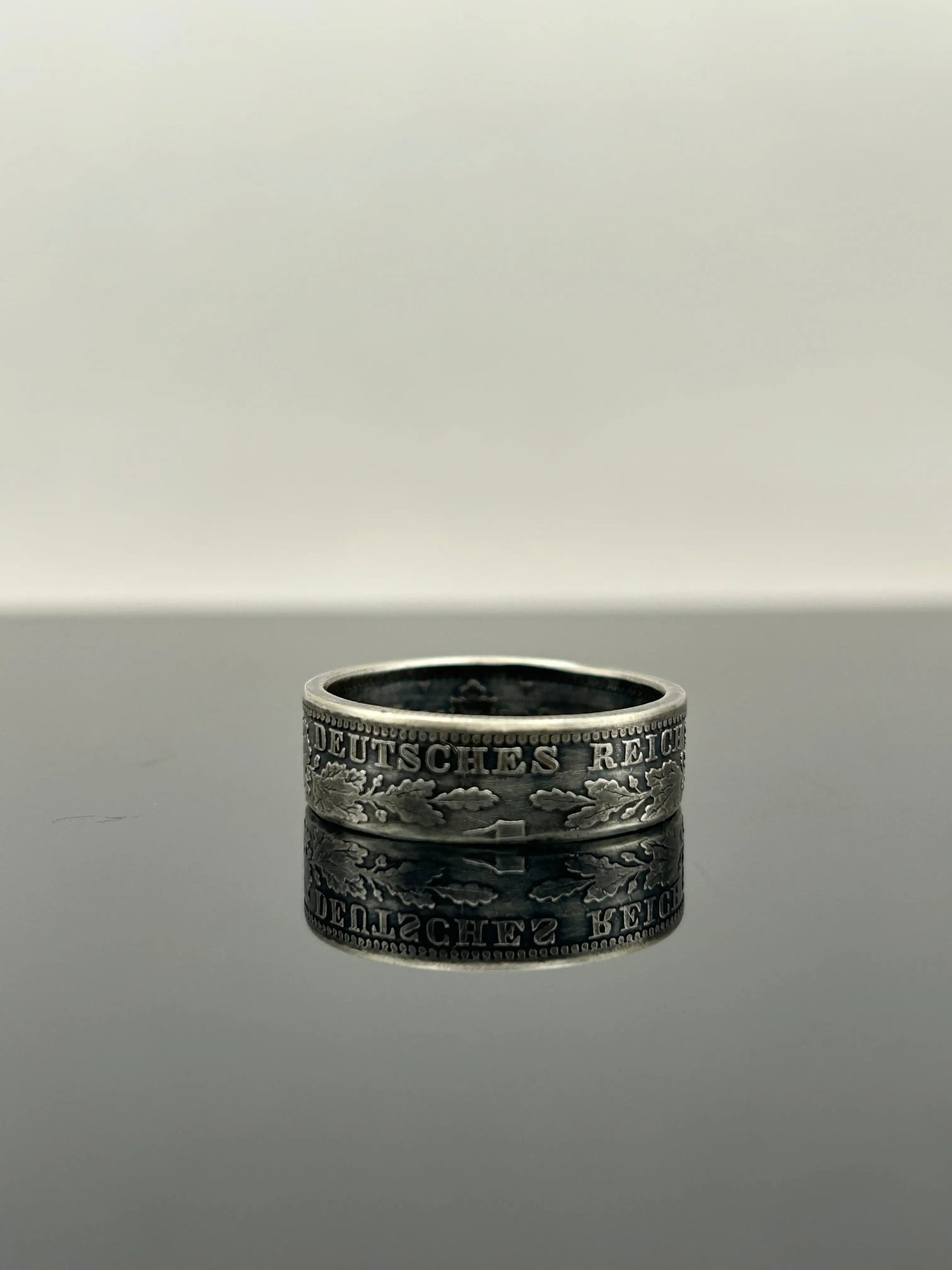 Bague pièce de monnaie 1 mark en Argent massif MONNAIA