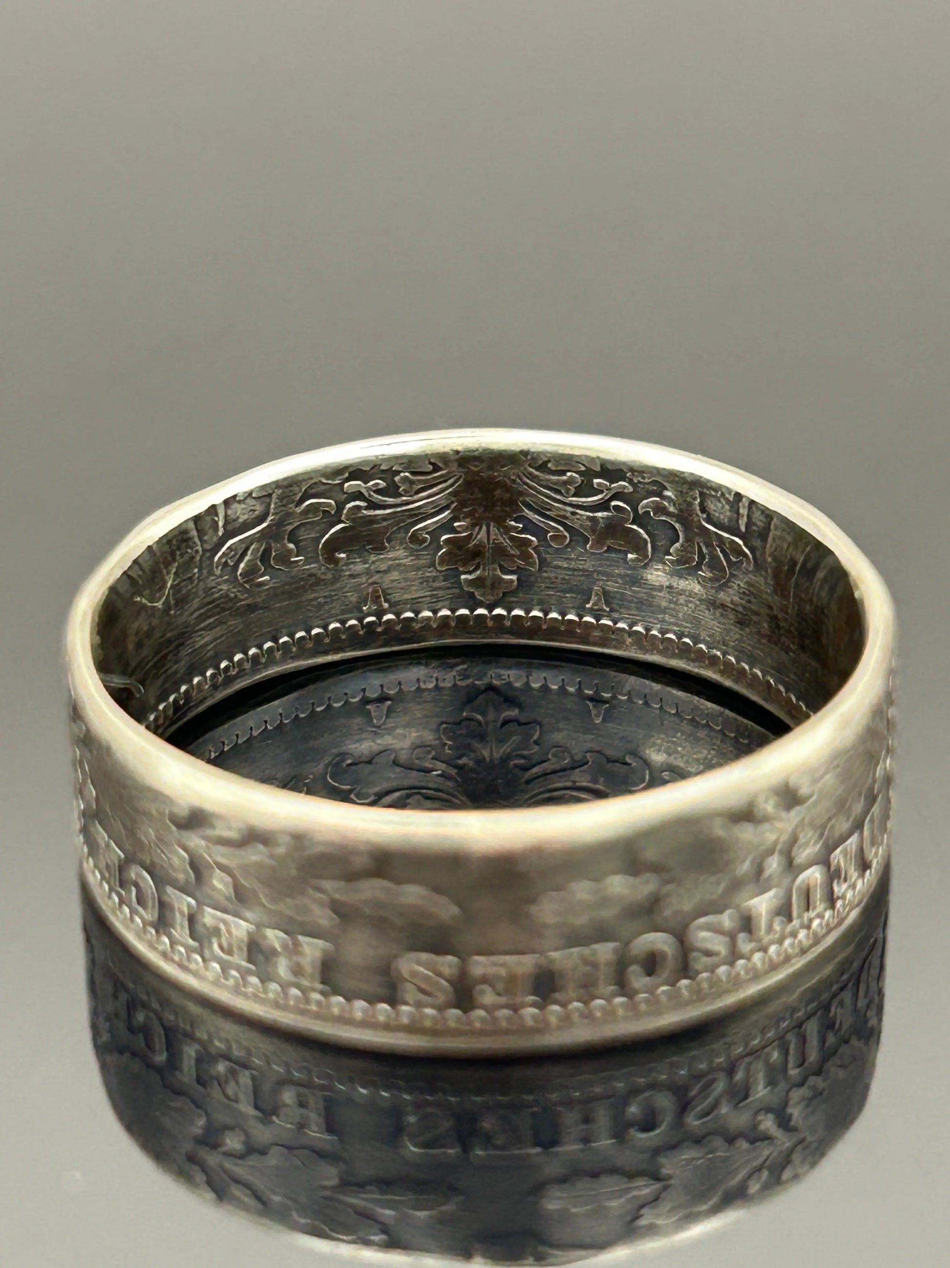 Bague pièce de monnaie 1 mark en Argent massif MONNAIA