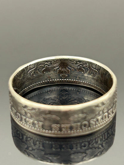 Bague pièce de monnaie 1 mark en Argent massif MONNAIA