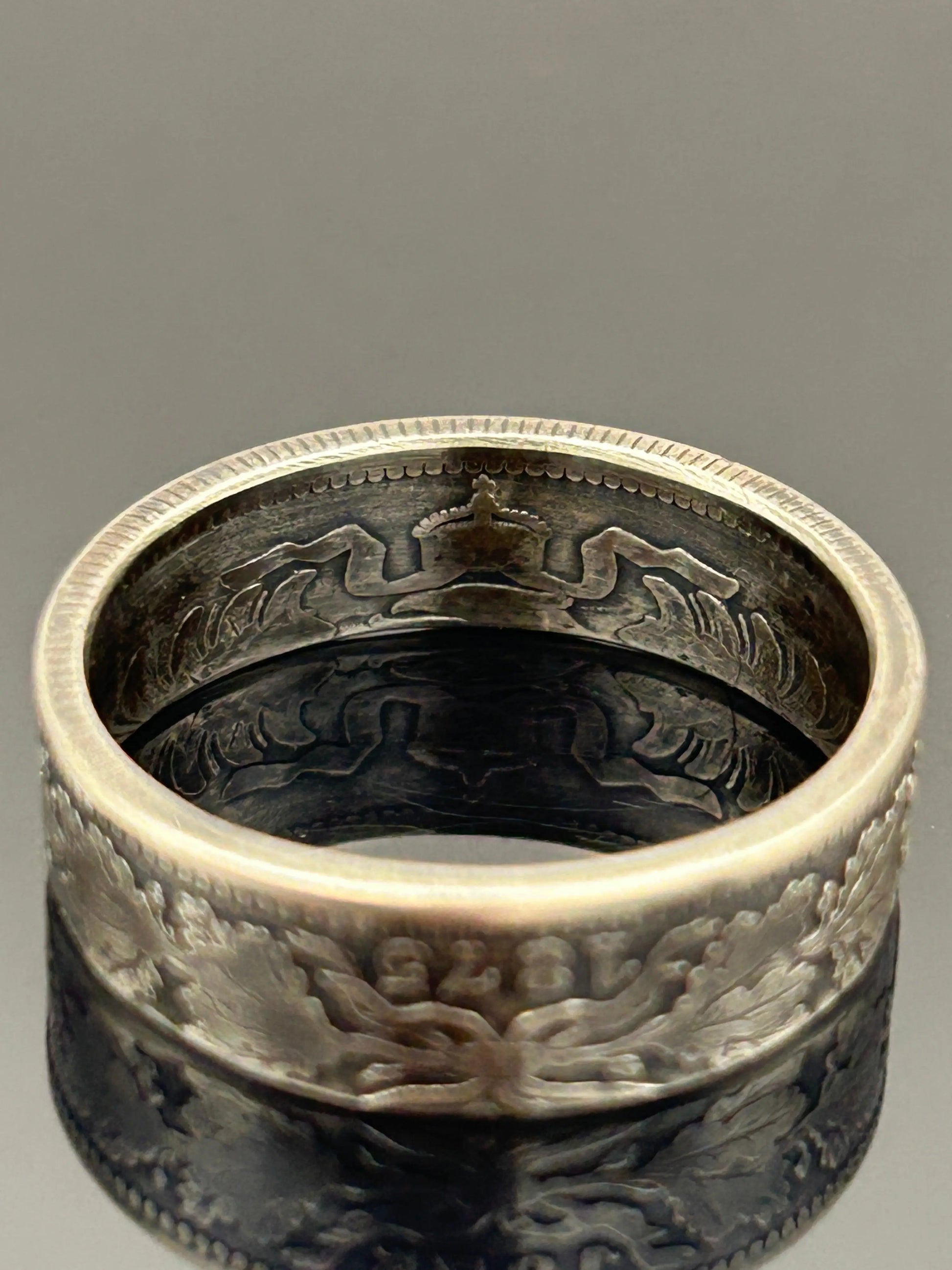 Bague pièce de monnaie 1 mark en Argent massif MONNAIA