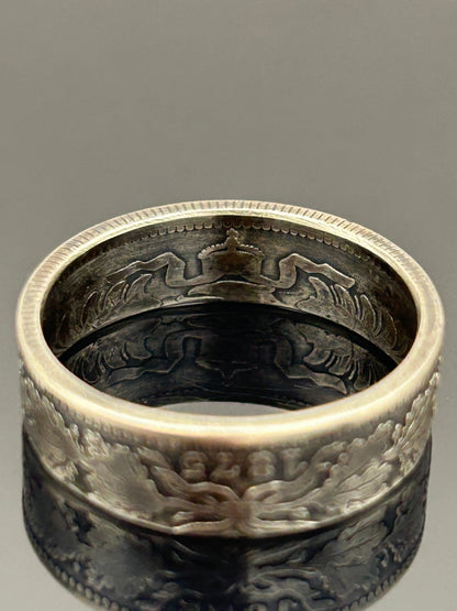 Bague pièce de monnaie 1 mark en Argent massif MONNAIA