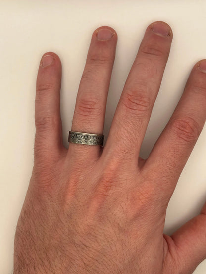 Bague pièce de monnaie 1 mark en Argent massif MONNAIA