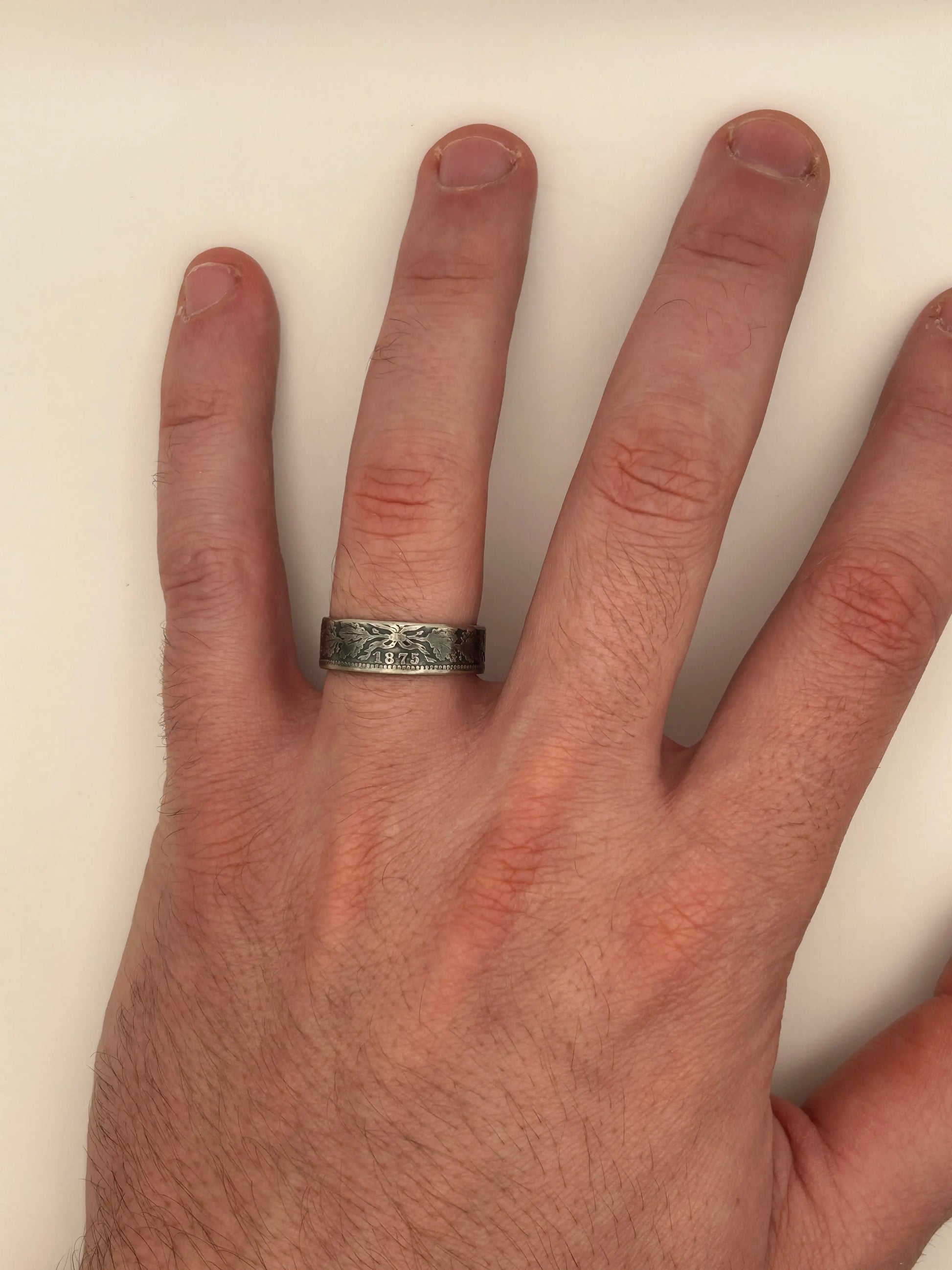 Bague pièce de monnaie 1 mark en Argent massif MONNAIA