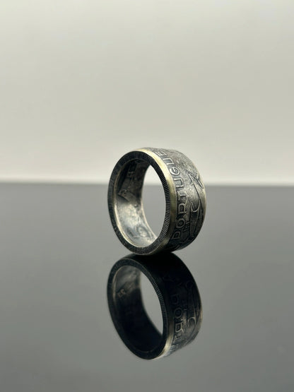 Bague pièce de monnaie 10 ESCUDOS Portugais en argent 680% MONNAIA