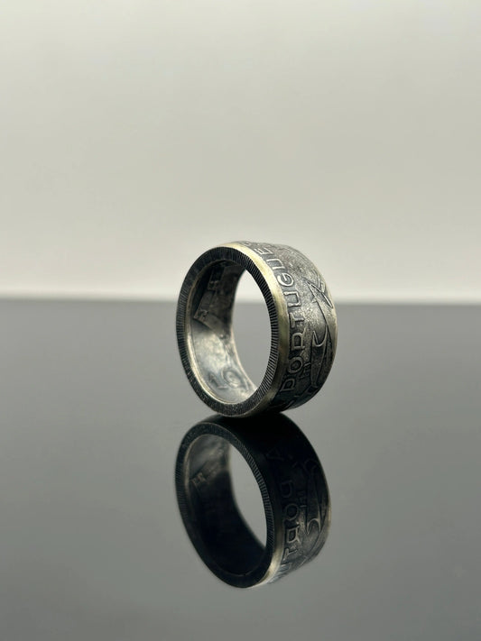 Bague pièce de monnaie 10 ESCUDOS Portugais en argent 680% MONNAIA