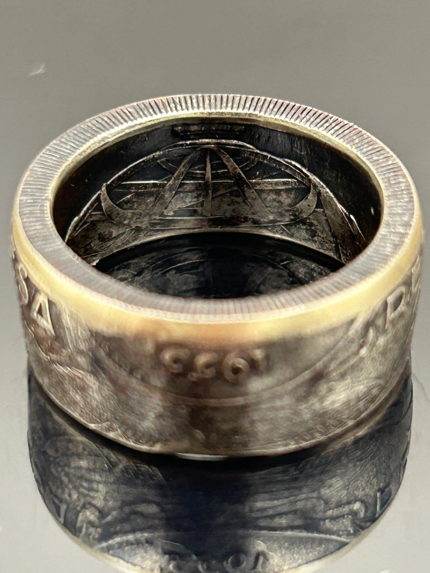 Bague pièce de monnaie 10 ESCUDOS Portugais en argent 680% MONNAIA