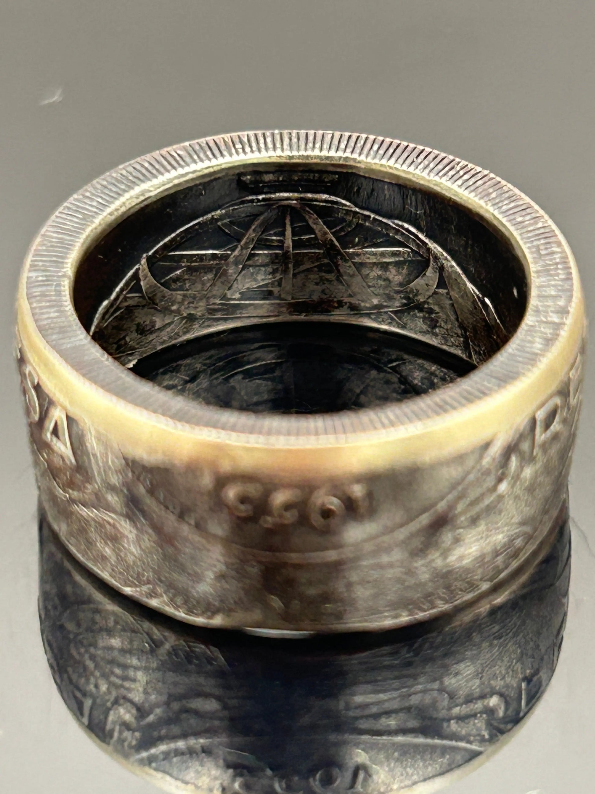 Bague pièce de monnaie 10 ESCUDOS Portugais en argent 680% MONNAIA