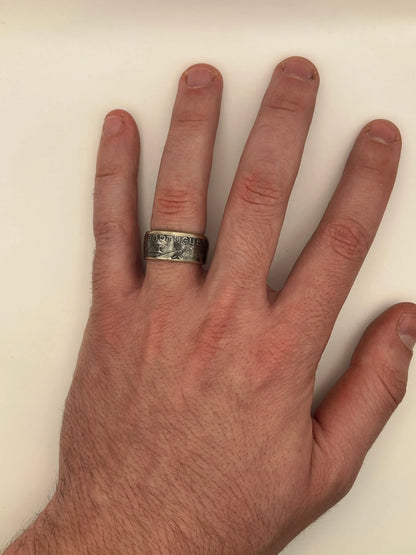 Bague pièce de monnaie 10 ESCUDOS Portugais en argent 680% MONNAIA