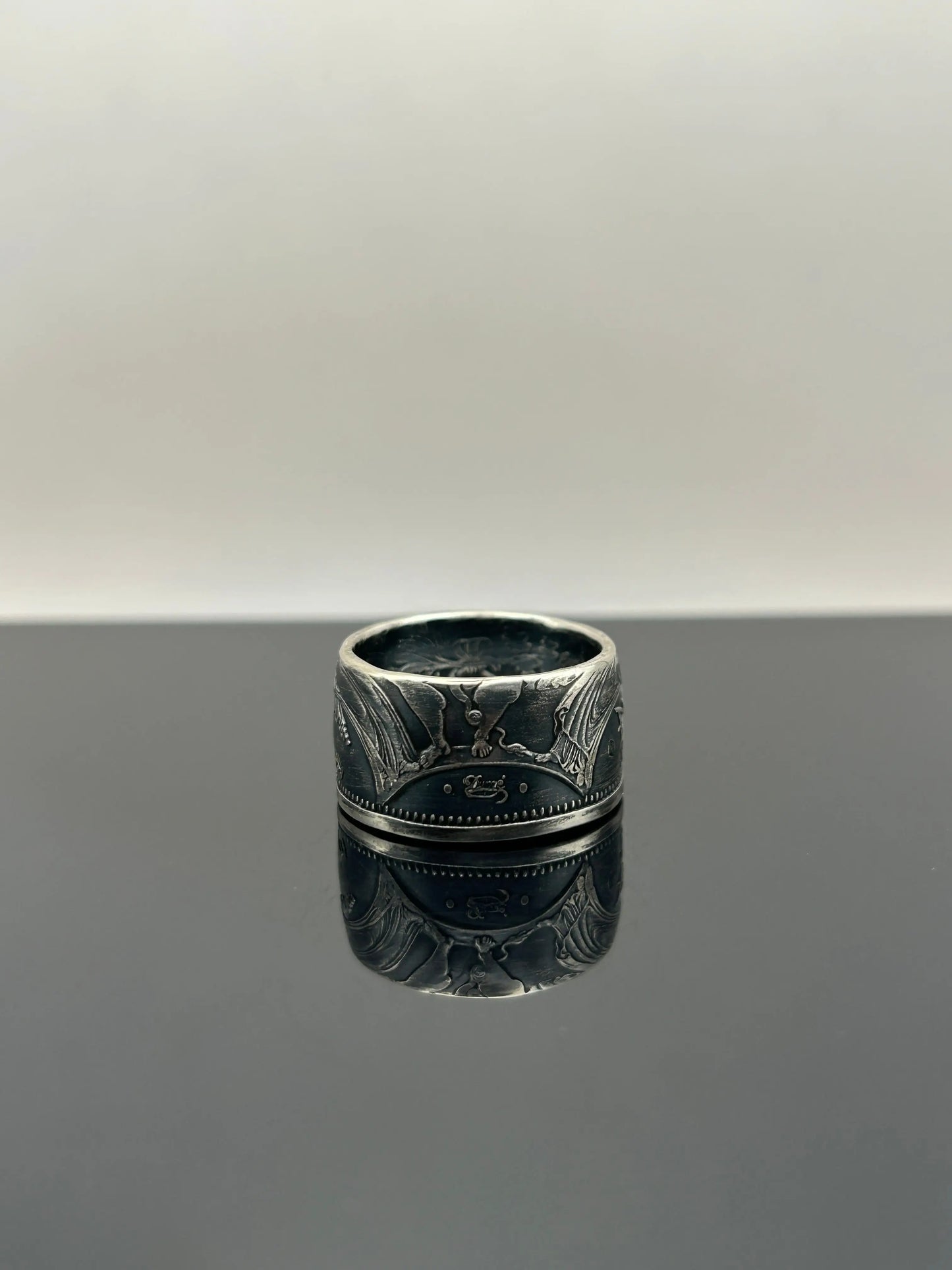 Bague pièce de monnaie 10 francs Hercule en argent massif Monnaia, bijou artisanal unique