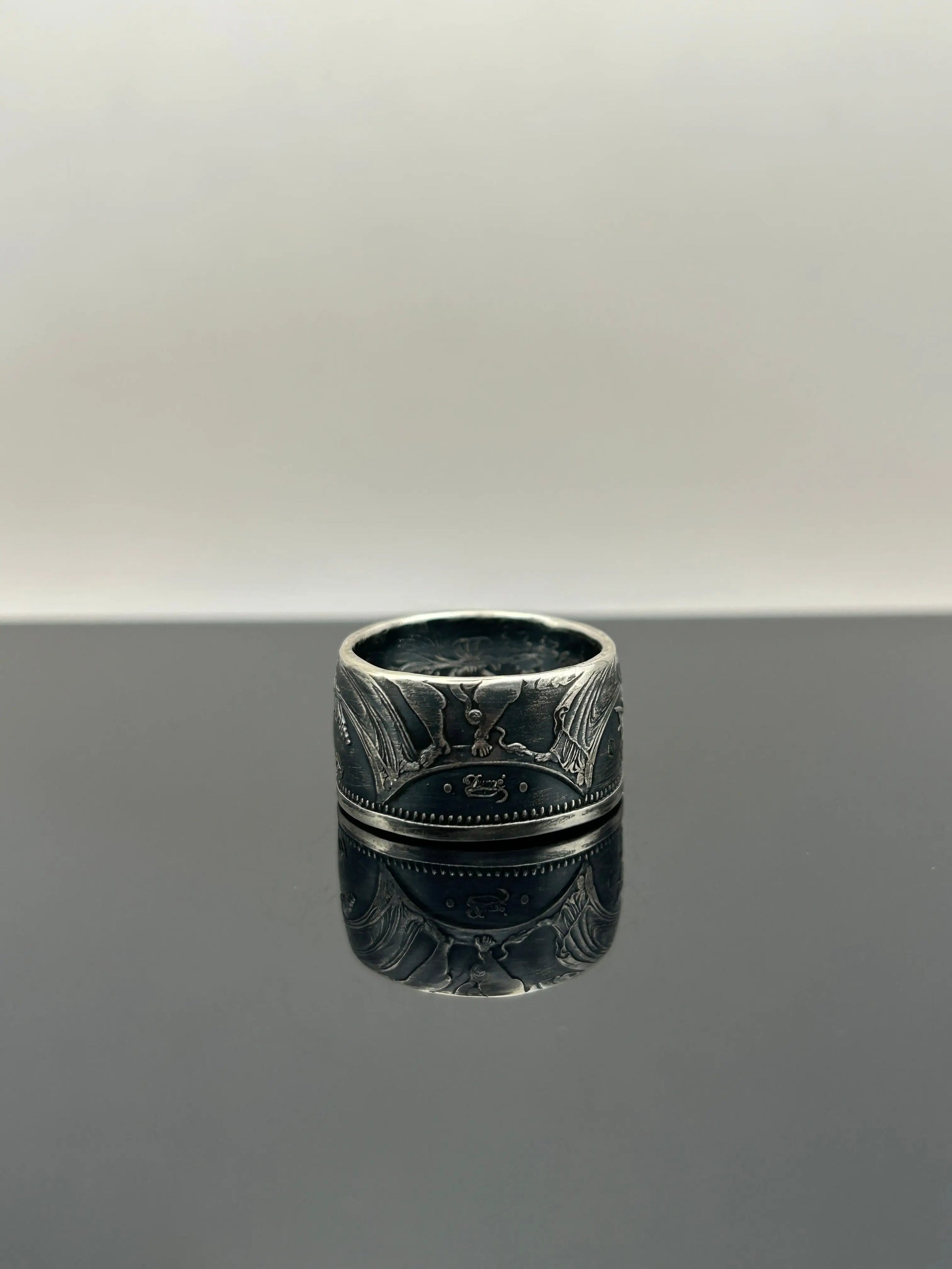 Bague pièce de monnaie 10 francs Hercule en argent massif Monnaia, bijou artisanal unique