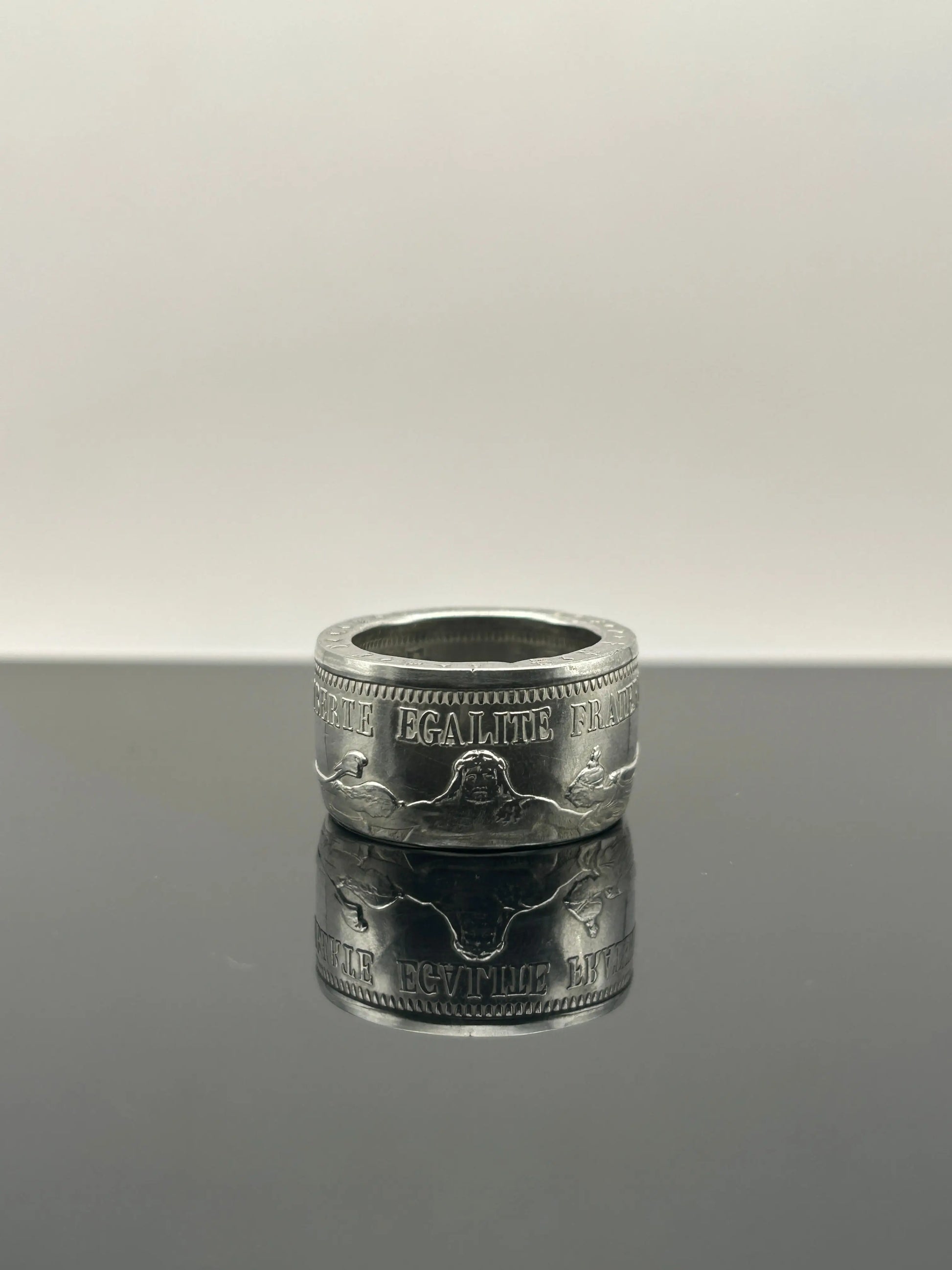 Bague pièce de monnaie 10 Francs HERCULE en argent massif MONNAIA