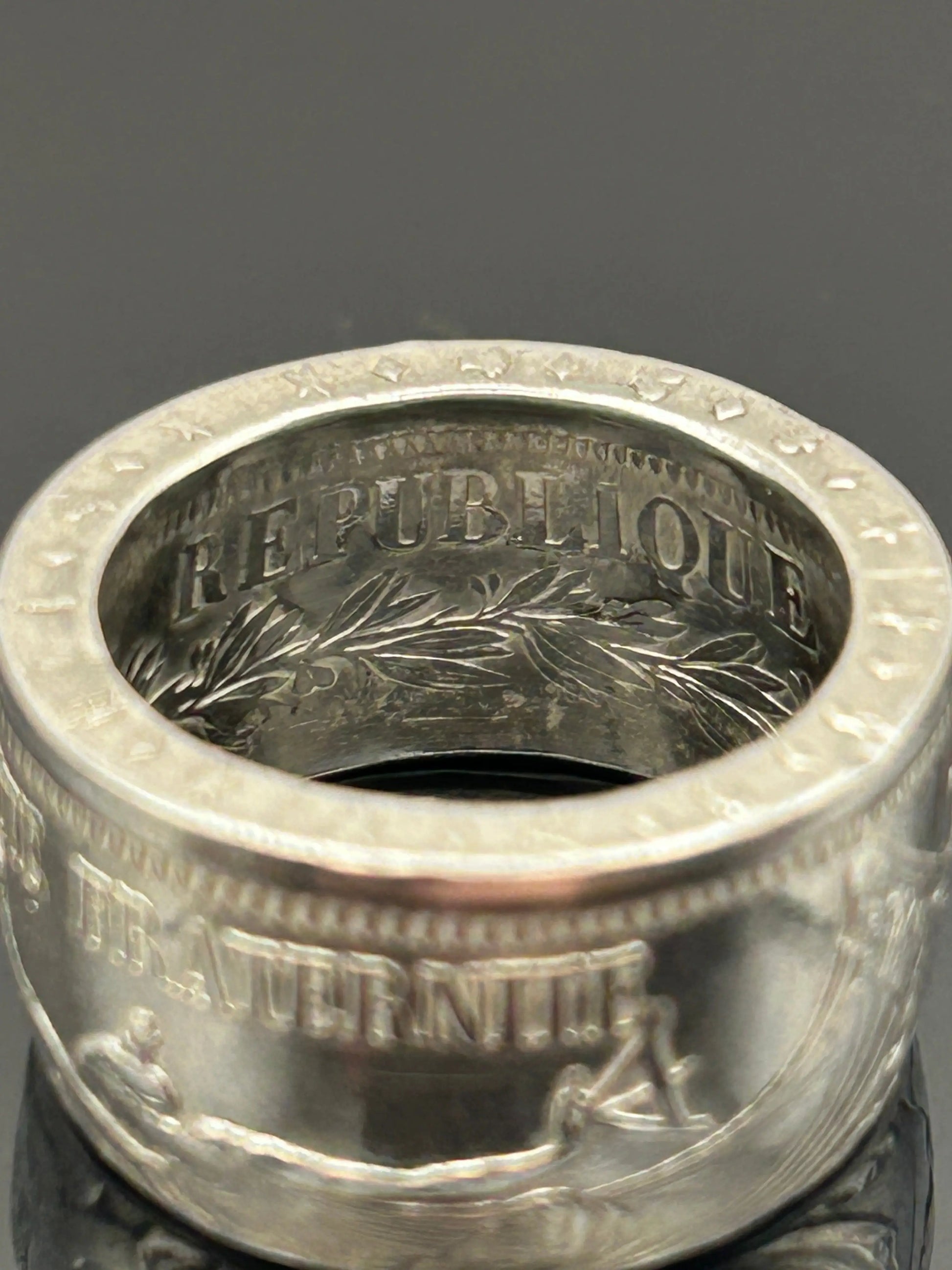 Bague pièce de monnaie 10 Francs HERCULE en argent massif MONNAIA