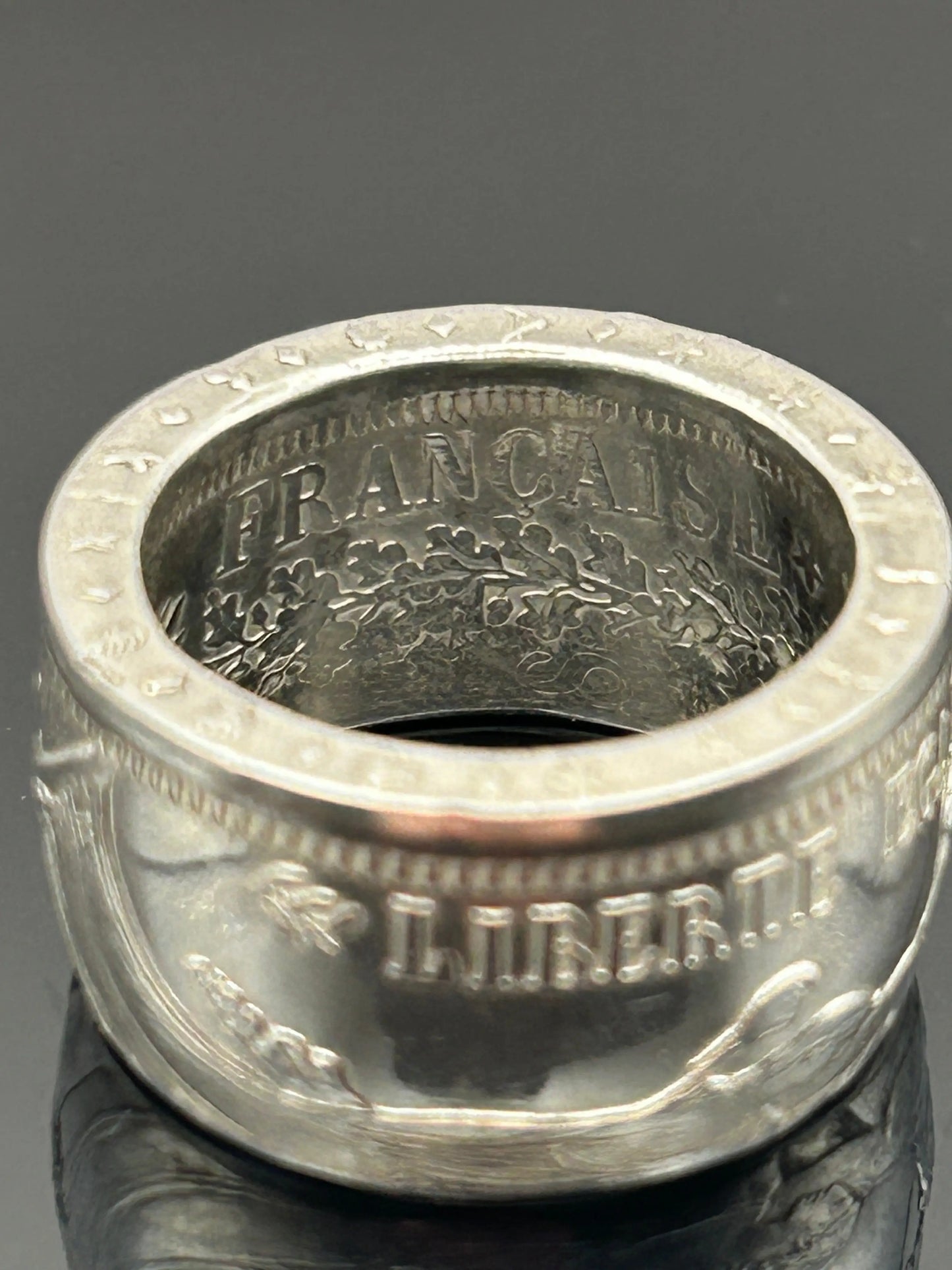 Bague pièce de monnaie 10 Francs HERCULE en argent massif MONNAIA