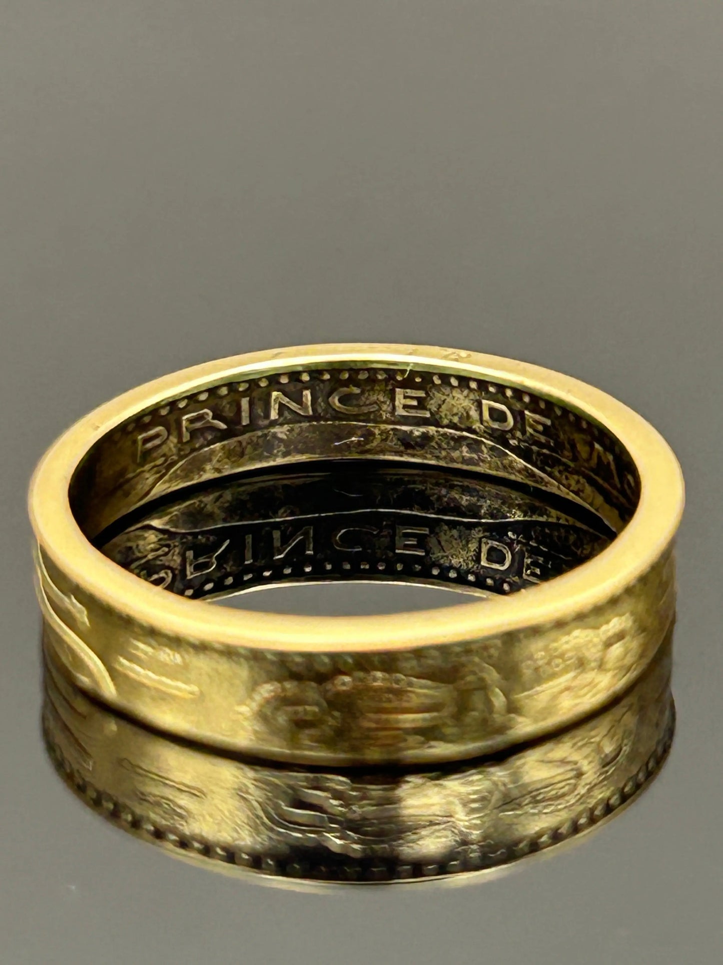 Bague pièce de monnaie 10 francs Monaco MONNAIA