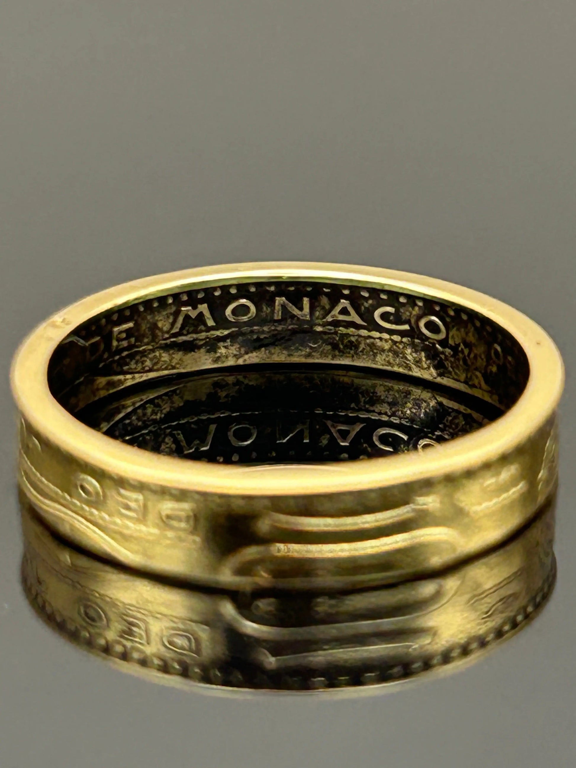 Bague pièce de monnaie 10 francs Monaco MONNAIA
