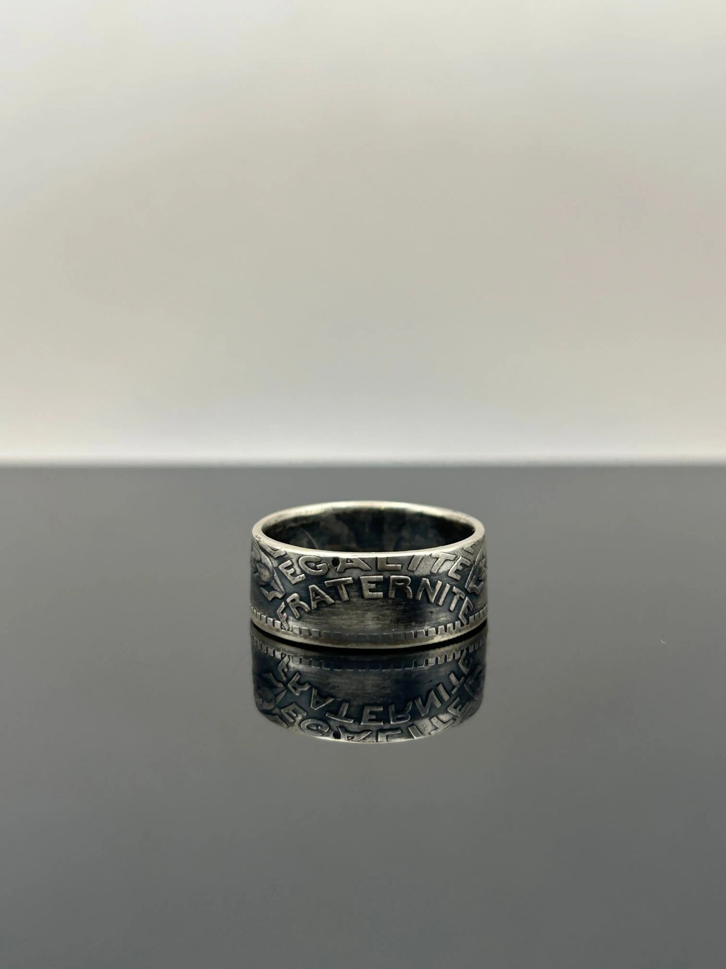Bague pièce de monnaie 10 francs Turin en argent massif Monnaia, bijou artisanal unique