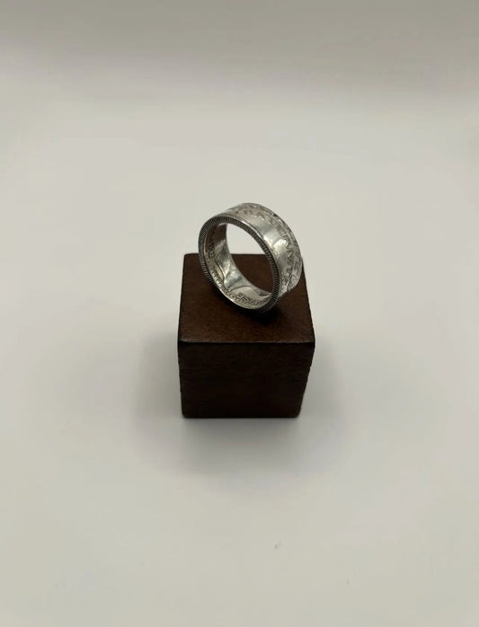 Bague pièce de monnaie 10 francs TURIN (alliage d'argent 680%) MONNAIA